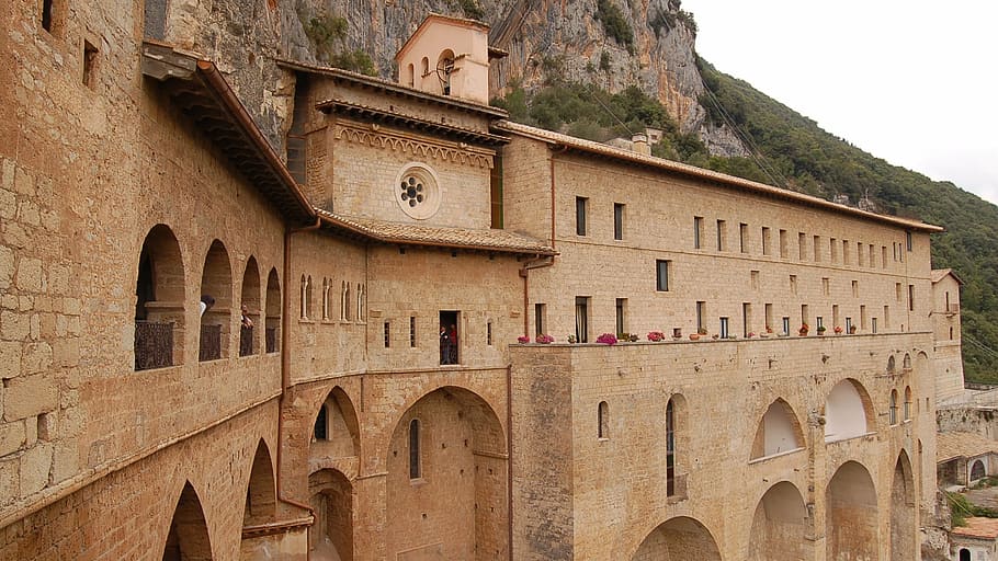monastery, benedictine, subiaco, architecture, history, europe, italy, famous Place