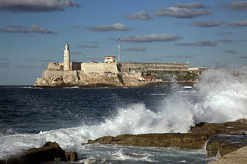 panoramatický, fotografování, vězení alcatraz, Morro hrad, pevnost, historický, mezník, dědictví, budova, oceán, sprej
