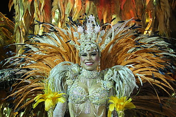 woman, white, orange, costume, brazil, carnaval, rio, carnival, brasil, cultures, women