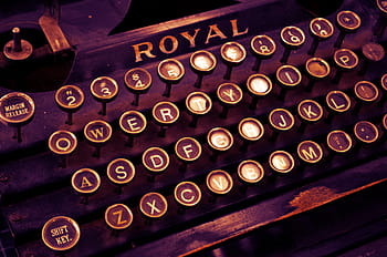 black, purple, typewriter, vintage, write, new york, letters, letterpress, ink, tape, reflect
