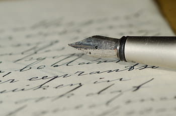 gray, pen, white, printer paper, fountain pen, letter, handwriting, family letters, written, ink, document
