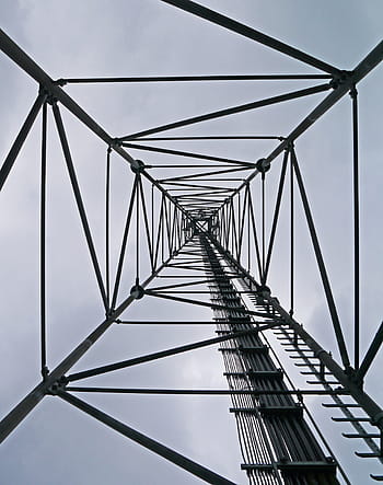 červí oko, prohlížení fotografie, věž, mobilní telefonní stožár, lehká konstrukce, klínové desky, kabel, kabelů, telekomunikací, mobilní, pohybliví, rádiové buňky