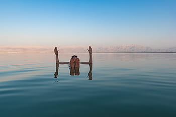 dead sea, israel, geometry, astonishing, reflection, water, climate, horizon, sundown, illusion, scenic