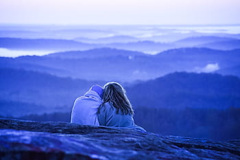 par, fjell, utsikt, scenisk, mennesker, blå, landskap, natur, utendørs, fotturer, sitter