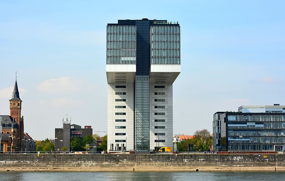 Kolín nad Rýnem, kranhaus, rhine, Zajímavosti, budova, Německo, věž, mezník, řeka rine, město, řeka