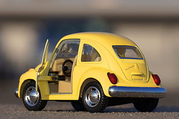 sárga, volkswagen beetle diecast, játék, autó, miniatűr, volkswagen, bogár, szárazföldi jármű, szállítás, szállítási mód
