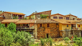 Kypr, lazanias, vesnice, architektura, tradiční, troodhos, venkov, krajina, scenérie, nicosia okres, středomoří