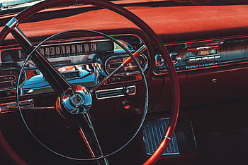 κλασσικός, το κόκκινο, cadillac αυτοκίνητο, εσωτερικό, πηδαλιούχηση, ΡΟΔΑ, ταμπλό, κρασί, αυτοκίνητο, τιμόνι, αυτοκινητοβιομηχανία