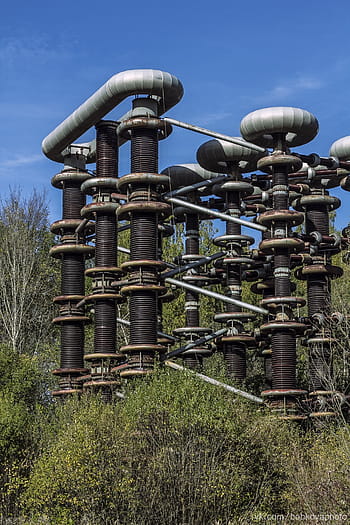 transformer, tesla coil, physics, futurism, mechanism, coil, abandoned, ellektichestvo