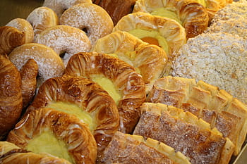 assortiti-varietà, al forno, lotto di pane, particelle, pasticceria danese, piccole torte, biscotti, pasticcini, dolce, zucchero, particelle di lievito
