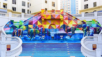 ภาพถ่าย, รูปปั้นม้า, น้ำพุ, จิตรกรรม, เมือง, วิถีการดำเนินชีวิต, น้ำมัน, ศิลปะ, งานศิลปะ, สังเคราะห์, cityscape