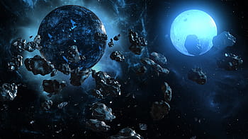 tapeta galaxie, planeta, měsíc, kulové, prostor, koule, galaxie, hvězda, kosmos, vesmír