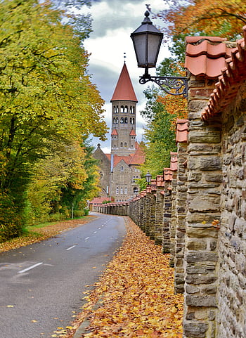 opatství, Lucembursko, clervaux, architektura, historický, zeď, střešní tašky, opatství zdi, podzim, lucerna, věž