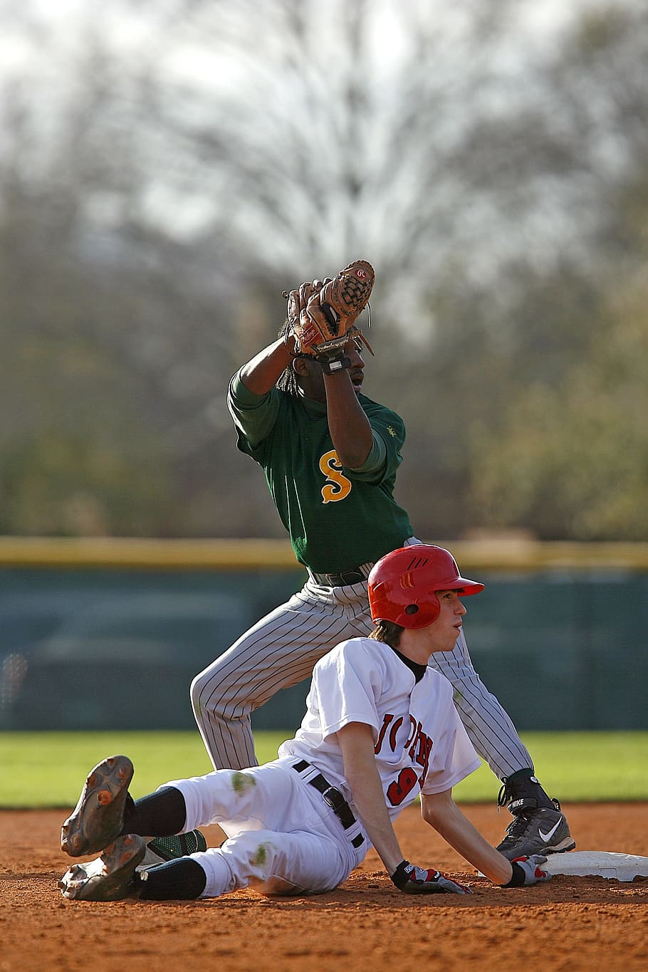 baseball, střední škola, hra, hráči, hra, hráčů, hráči baseballu, atletika, sportovní, tým, jednotný, chlapci