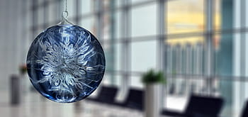rond, bleu, pendentif en verre, Noël, étoile, ballon, Bureau, affaires, décoration de Noël, mots, avènement