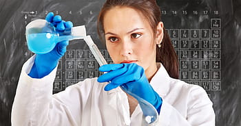 female chemist, chemist, laboratory, periodic system, chemistry, medical, piston, science, experiment, research, attempt