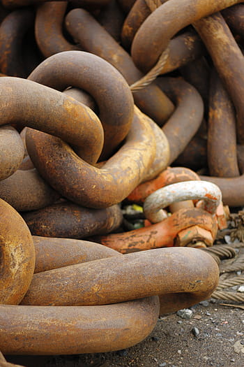 chain, rust, metal, heavy, link, rusted, texture, weathered, iron