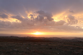 sunset, clouds, sky, sunrise, landscape, evening, dawn, nature, mood, orange, scenic