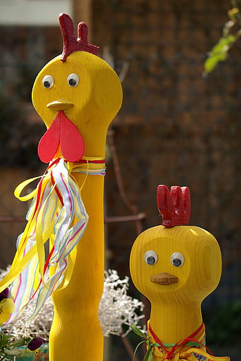 Easter, Decoration, Decorations, easter decorations, arts crafts, funny, toy, yellow, animal representation, childhood, figurine