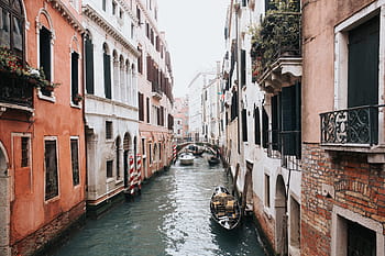 gray, boat, white, concrete, wall, architecture, buildings, city, canals, waterways, water