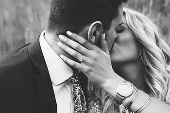 woman, kissing, man, bride, groom, girl, guy, couple, romance, romantic, love