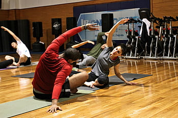 group, people, yoga exercise, exercise, gymnasium, exercising, stretch, exercises, gym, recreation, stretching