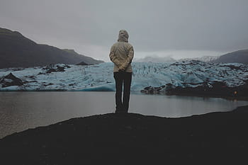 persona, in piedi, corpo, acqua, persone, uomo, felpa con cappuccio, viaggio, avventura, solo, buio