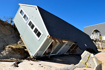 white, gray, wooden, house, day time, hurricane irma, home destruction, weather, damage, destruction, disaster
