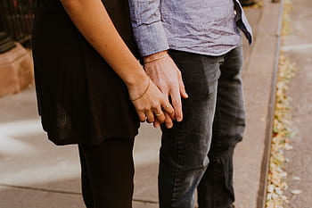 couple, love, people, man, woman, holding hands, ring, accessories