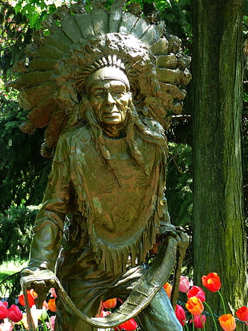 socha, rodilý Američan, americký indián, indický, park, kmenový, kultura, Amerika, Dějiny, symbol, aztécký