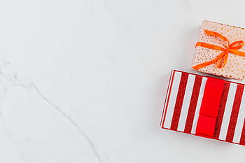 Fondo de Navidad, espacio de copia, Navidad, decoración, mármol, mármol blanco, regalos, copia, vacaciones, rojo, vacío