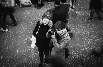 lidé, pár, muž, žena, Černý a bílý, sladký, fotografování, fotograf, milovat, viněta, obrázek
