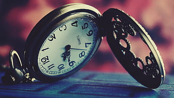 tempo, tasca, orologio, oggetto, macro, avvicinamento, ore, minuti, ottone, antico