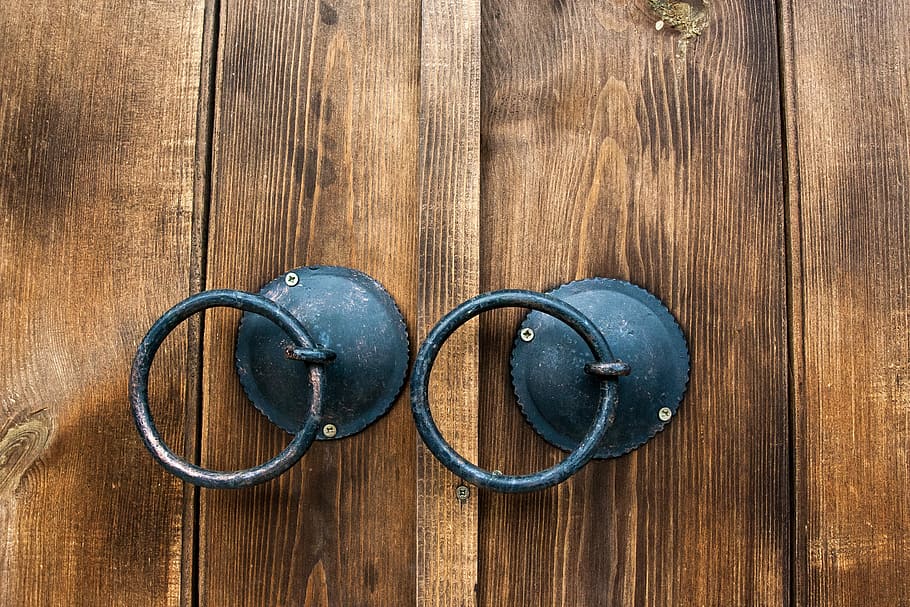door, ring, round, old, design, texture, tree, surface, traditional, brown, retro