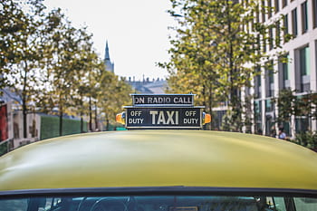 taxi, kabina, auto, vozidlo, podepsat, město, městský