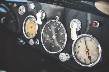 dasbor oldtimer, Oldtimer, Dasbor, mobil, tua, speedometer, transportasi, kecepatan, Interior kendaraan, pengukur, Kendaraan darat