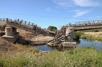 Sardinia, Bridge, Bach, Collapse, Nature, water, flood, destruction, destroy, margit wallner, bridge - man made structure