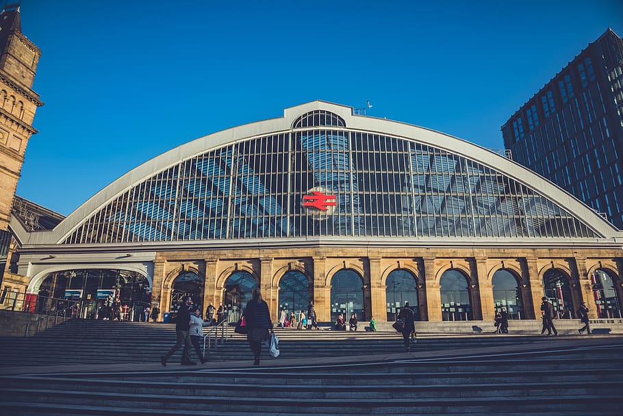 Liverpool, vápno ulice, železnice, stanice, vlak, cestovat, městský, architektura, město, přeprava, Spojené království