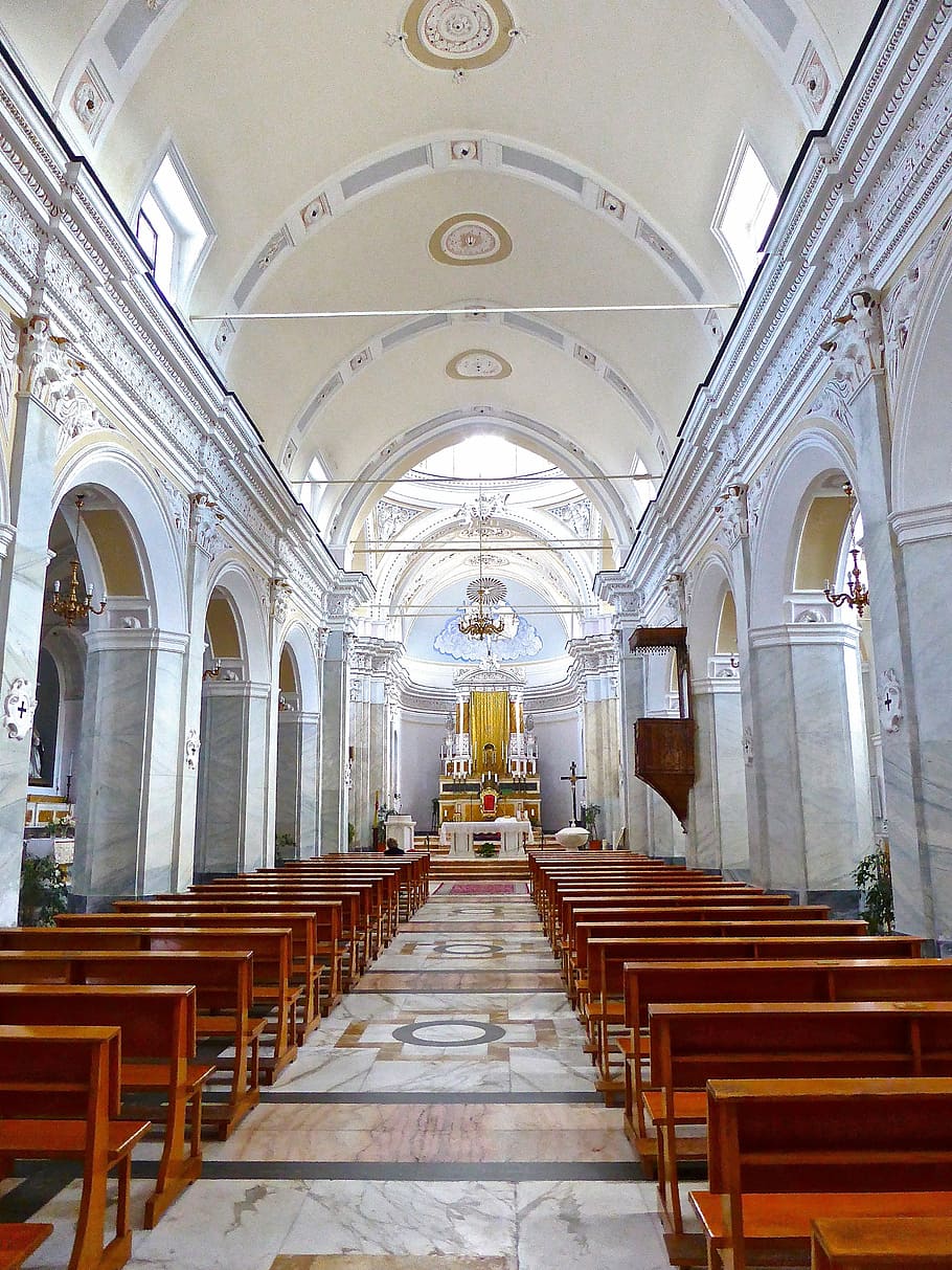 kostel, interiér, katedrála, kaple, budova, ulička