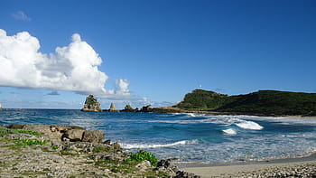 rock formation, body, water, caribbean, sea, sand, island, holiday, caribbean sea, wild, ocean