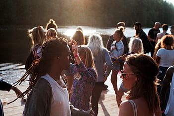 people, man, woman, dreadlocks, party, celebration, african american, shades, fun, happy
