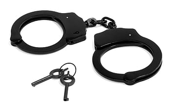 silver keys, black, handcuffs, criminal, arrest, bondage, crime, law, justice, chain, prison