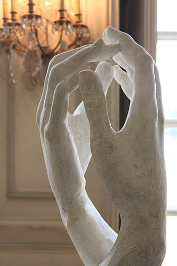Franciaország, Párizs, rodin művészeti múzeum, szobor, kő, Rodin, Isten keze, kéz, művek, catedral