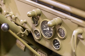 old, dashboard, transport, military, vehicle, vintage, classic, car, drive, auto, automobile
