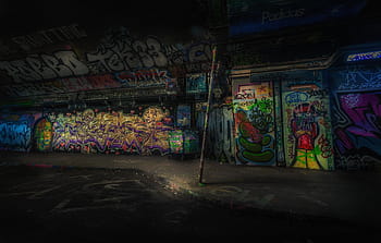 assorted-colored graffiti, wall, graffiti, graffiti wall, night, urban, vandalism, culture, grafitti, graffitti, crime