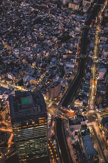 panoráma, noc, velkoměsto, metropole, Tokio, město, budova, mrakodrap, architektura, panoráma města, osvětlení