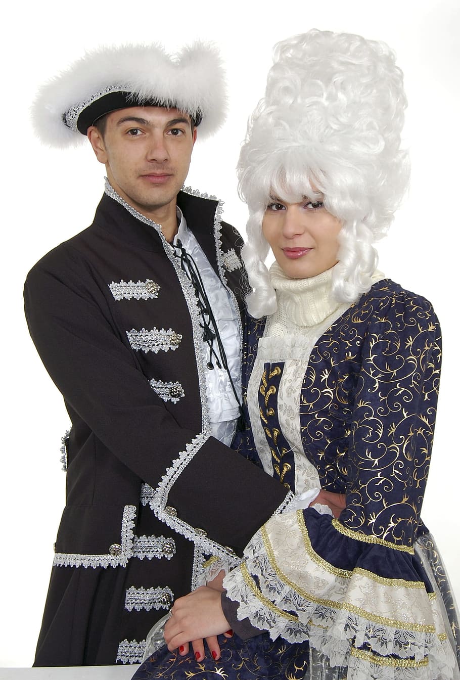 uomo, donna, indossare, costume vittoriano, abbraccio, Vintage ▾, amore, persone, felicità, coppia, romanza