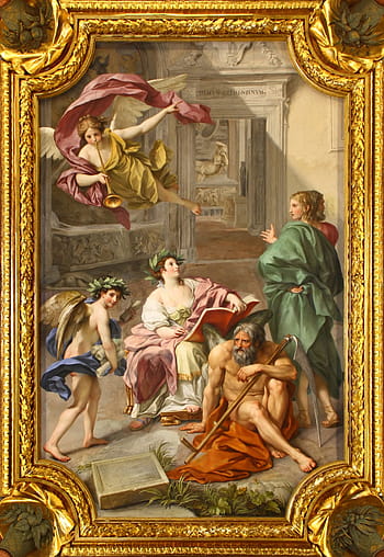 τοιχογραφία, φρέσκο, ζωγραφική, anton raphael mengs, άγγελος, φρέσκια ζωγραφική, τέχνη, εικόνα, κορνίζα, πλαίσιο, στολίδι
