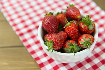 bowl, fresh, strawberries, fresh strawberries, food/Drink, food, fruit, healthy, freshness, strawberry, red