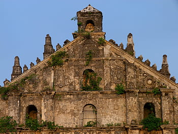 architecture, travel, old, ancient, stone, church, temple, philippines, luzon, paoay, culture